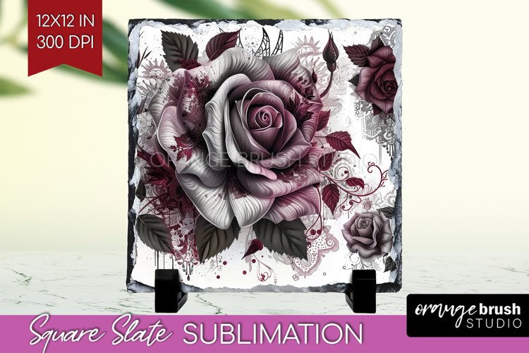 Dark Gothic Slate PNG - Victorian Gothic Square Slate example image 1