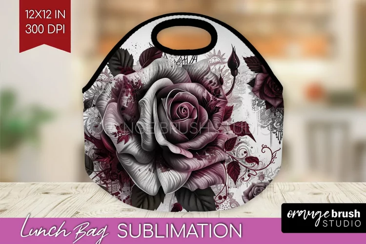 Dark Gothic Lunch Bag - Victorian Gothic Lunch Bug PNG