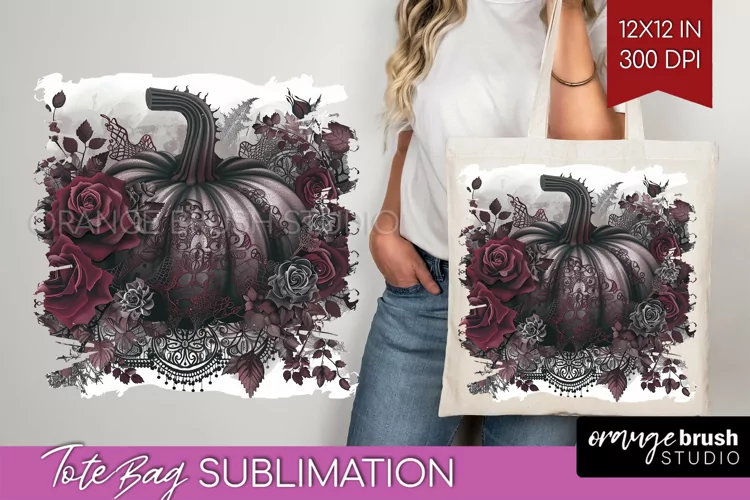 Dark Gothic Tote Bag - Victorian Gothic Tote Bag PNG