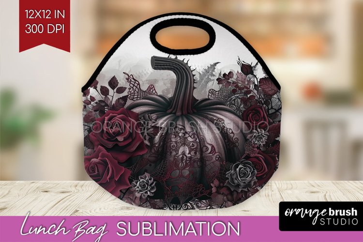 Dark Gothic Lunch Bag - Victorian Gothic Lunch Bug PNG example image 1