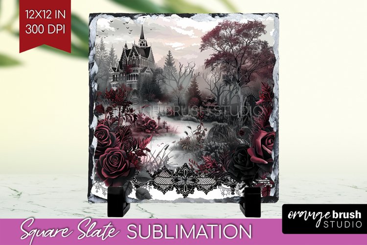 Dark Gothic Slate PNG - Victorian Gothic Square Slate example image 1