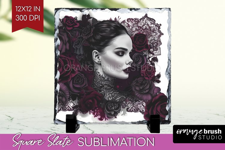 Dark Gothic Slate PNG - Victorian Gothic Square Slate example image 1