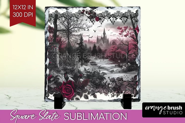 Dark Gothic Slate PNG - Victorian Gothic Square Slate