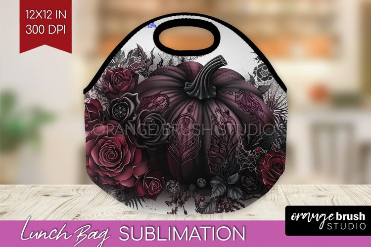 Dark Gothic Lunch Bag - Victorian Gothic Lunch Bug PNG example image 1
