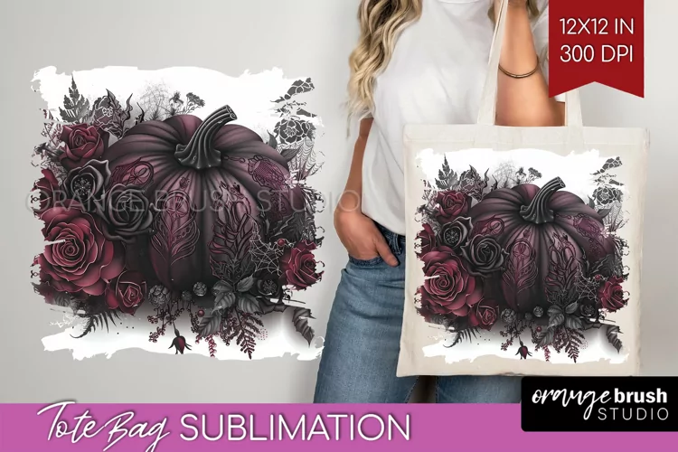 Dark Gothic Tote Bag - Victorian Gothic Tote Bag PNG