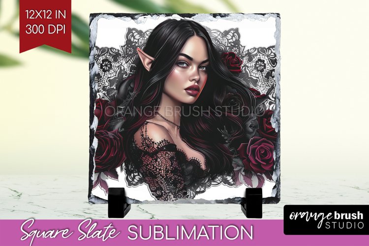 Dark Gothic Slate PNG - Victorian Gothic Square Slate example image 1