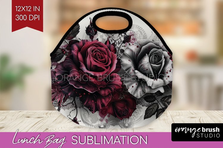 Dark Gothic Lunch Bag - Victorian Gothic Lunch Bug PNG example image 1