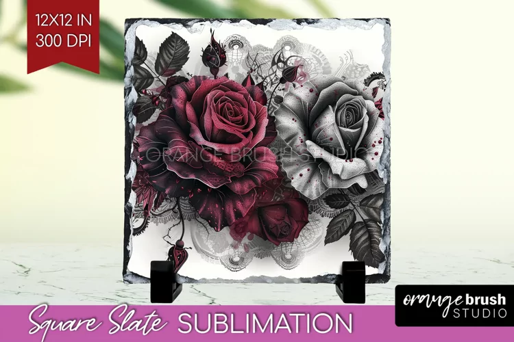 Dark Gothic Slate PNG - Victorian Gothic Square Slate