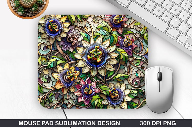 Mouse Pad Sublimation, Summer Flower Mouse Pad PNG Design