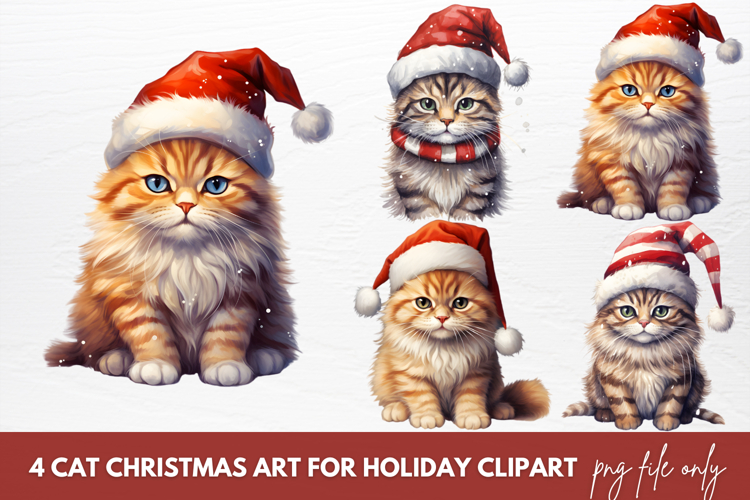 Christmas Cat Clipart Image 11