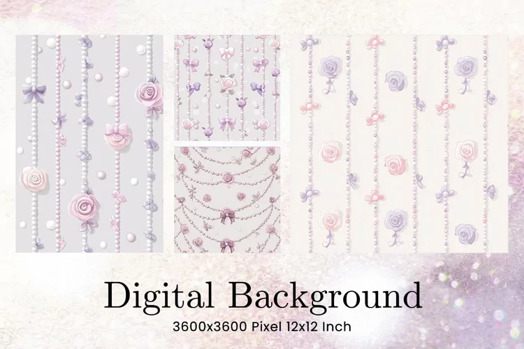 Bow Ribbon Background Bow Digital Paper Pattern Wallpaper