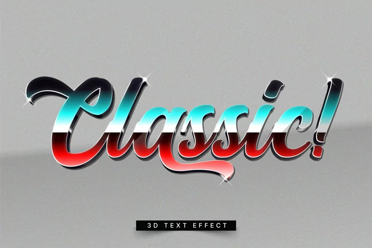 Editable Text Effect for Illustrator. Vector Graphic styles