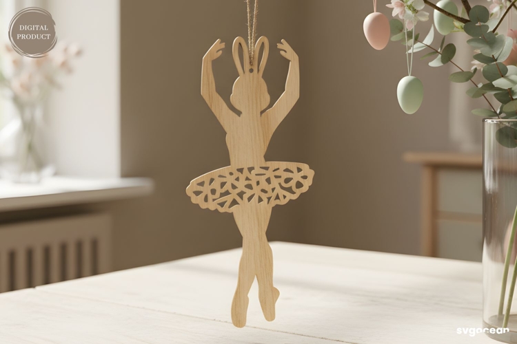 Easter Bunny Ballerina Laser Cut | Glowforge | SVG