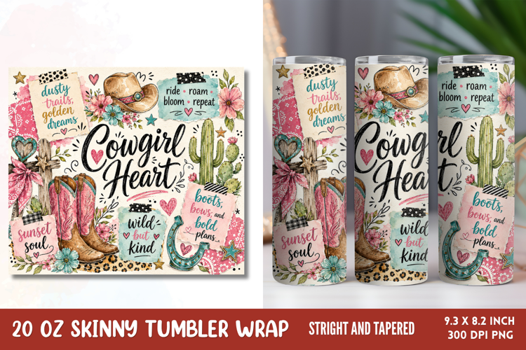 cowgirl tumbler png, 20 oz tumbler png, skinny tumbler png,