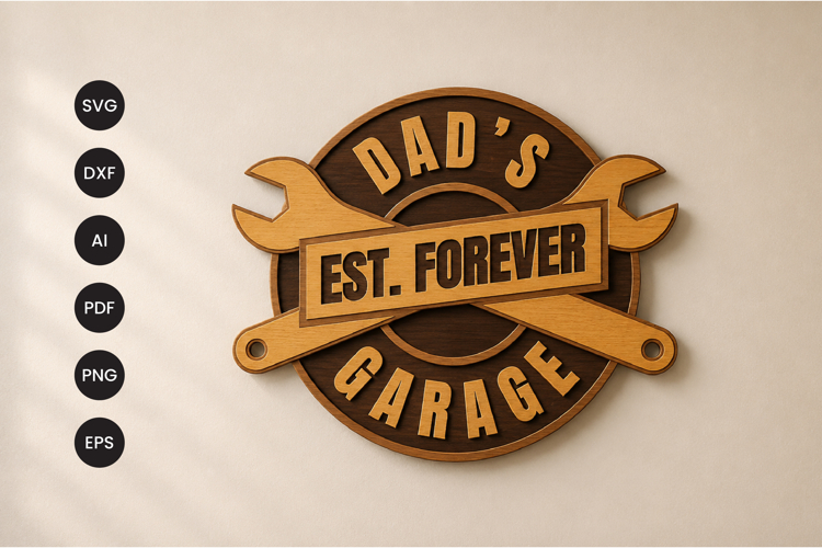Dad's Garage Svg Image 2