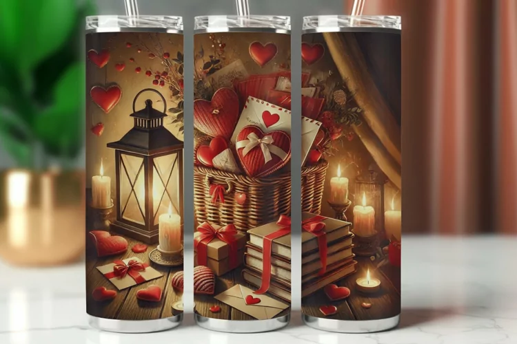 Valentine Tumbler Wrap 20 oz - book