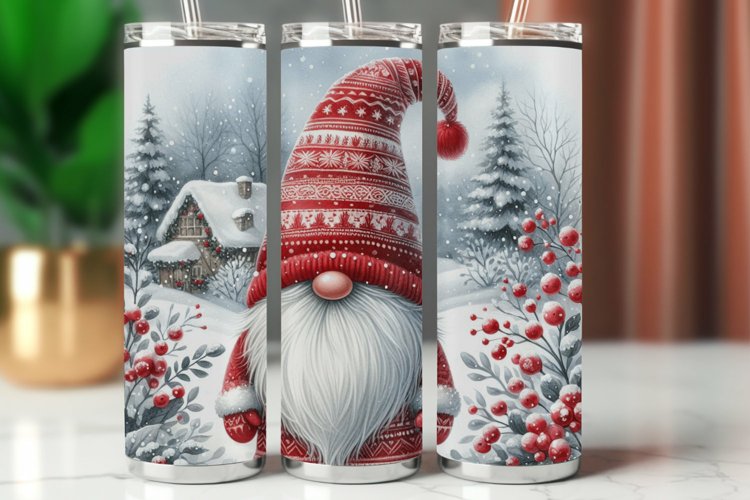 Tumbler Wrap 20 oz - christmas gnome example image 1