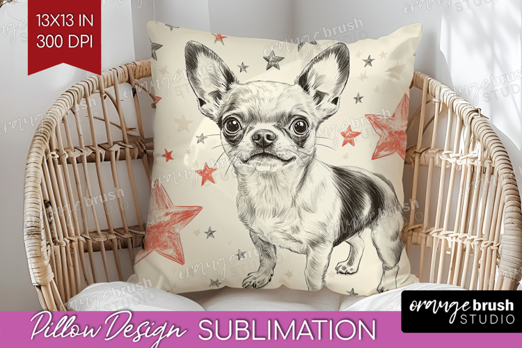 Cute Dogs Pillow Sublimation - Puppy Pillow Cover PNG