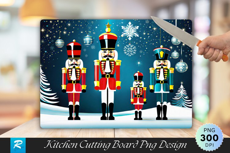 Vintage Nutcracker Engraved Cutting Board PNG Design