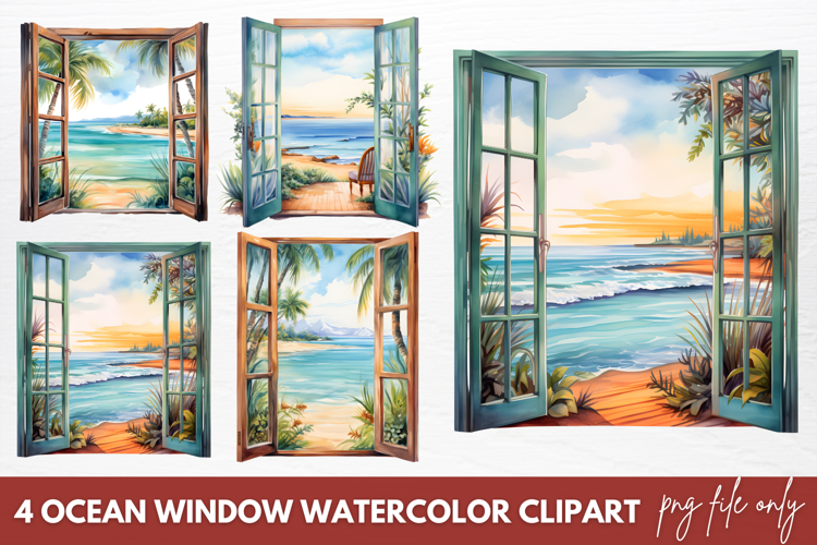 Watercolor Beach Clipart Image 24