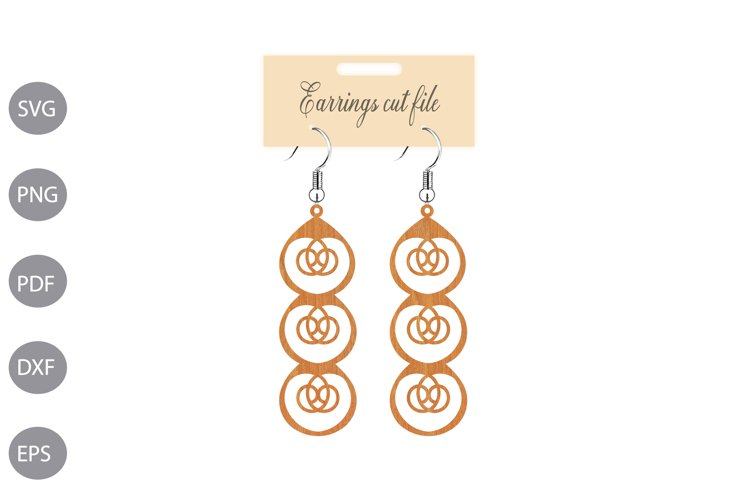 Earrings SVG Template Design example image 1