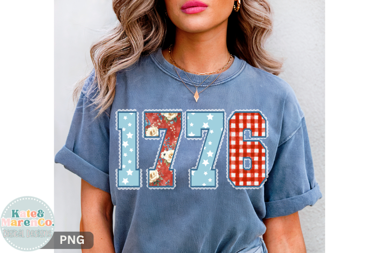 1776 PNG | Preppy 4th of July PNG | Fourth of July PNG