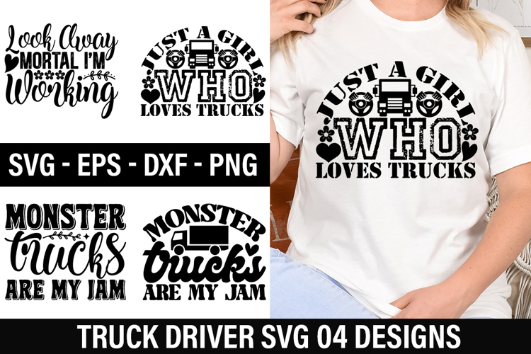 Truck Driver SVG Design - Look Away Mortal Im Working
