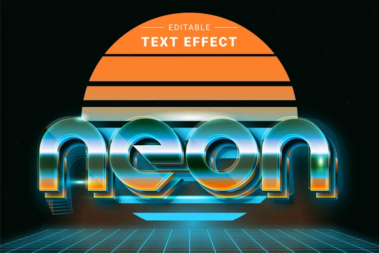 Editable Text Effect for Illustrator. Vector Graphic styles