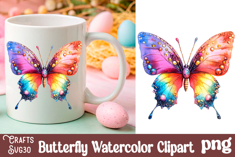 Watercolor Butterfly Clipart Image 18