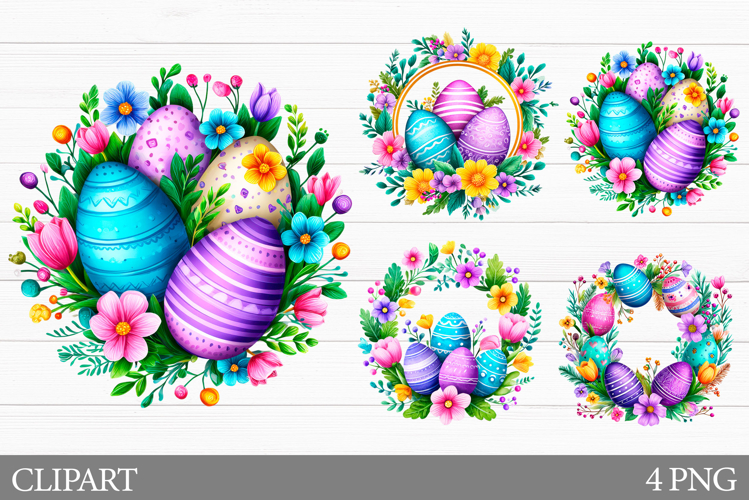 Easter Eggs Clipart. Easter Eggs Sublimation