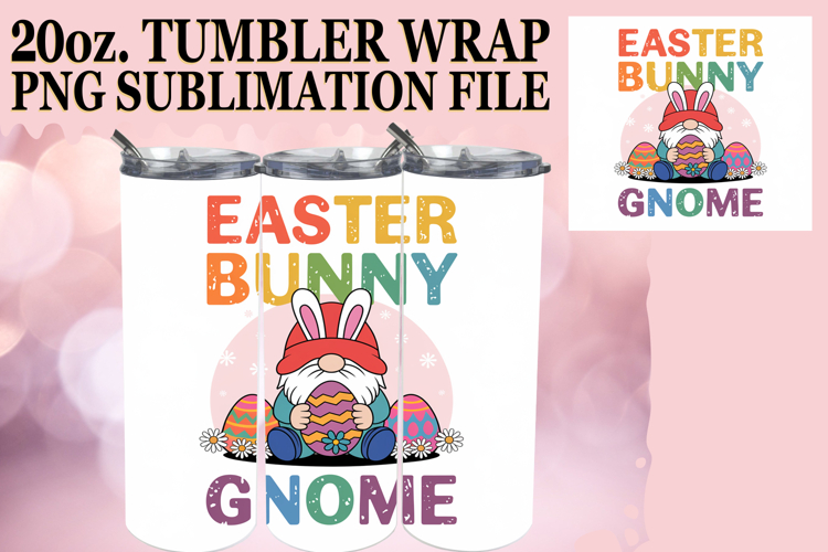 Uplifting Moments 20oz tumbler wrap, Easter Gnome