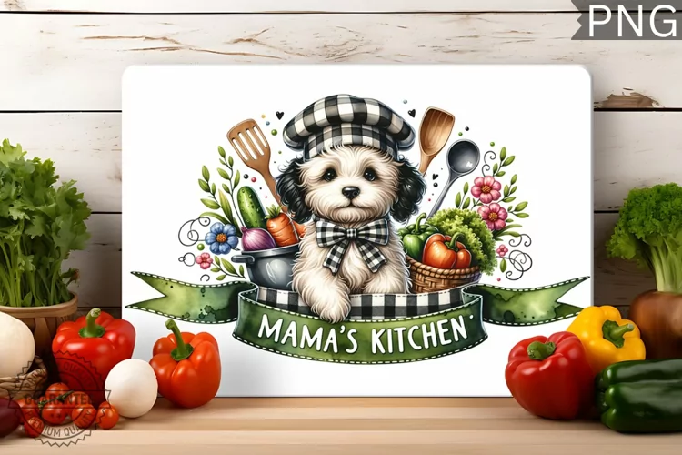 Mama's Kitchen Cutting Board Design, Mom Kitchen Sublimation