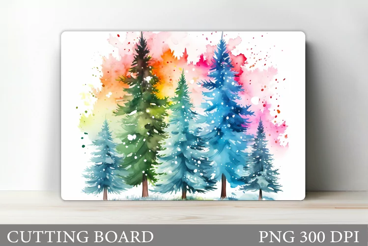 Christmas Tree Cutting Board Design. Kitchen Cutting Board