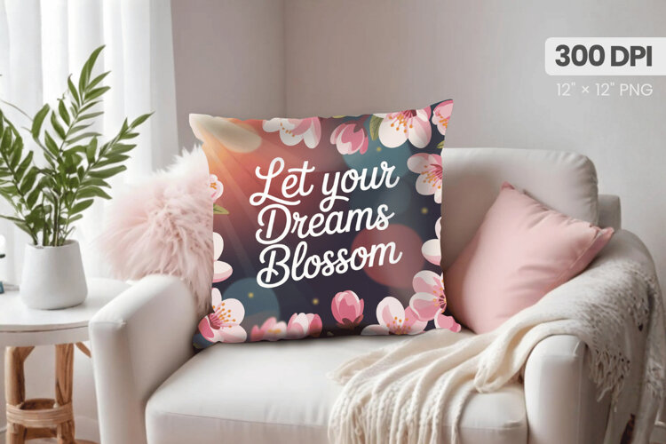 Inspirational Quotes Pillow PNG Motivational PNG Sublimation example image 1