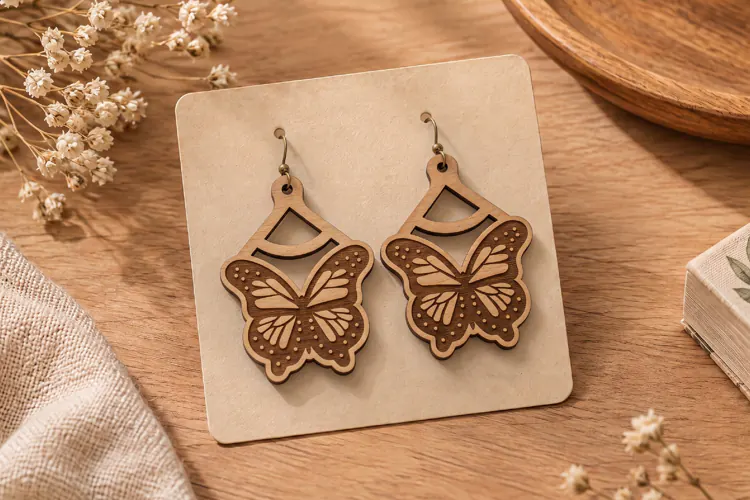 Butterfly Earring SVG - Laser Cut Dangle Jewelry File