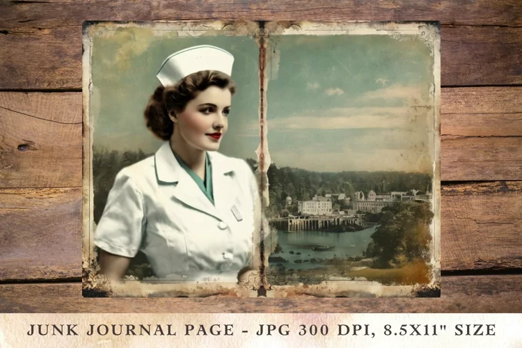 Printable Junk Journal Pages nurse 1