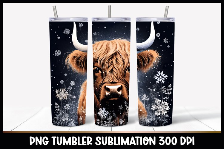 Highland Cow Tumbler Sublimation I Cow Tumbler example image 1