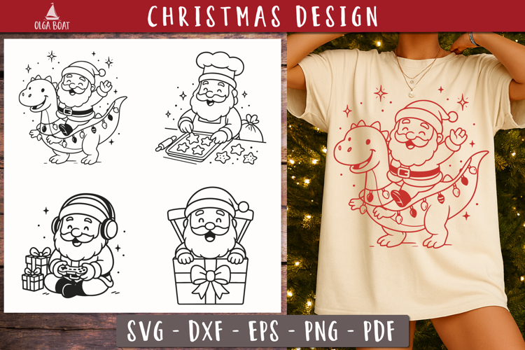 Black Santa Svg Image 10