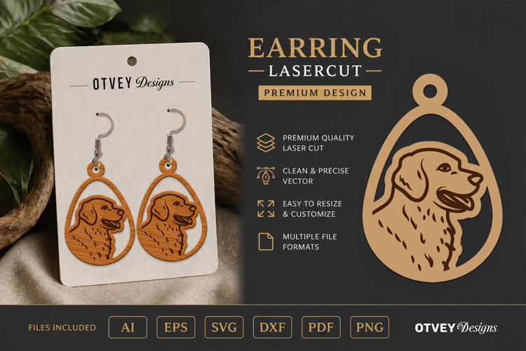 Dog Earring Laser Cut SVG| Cute Jewelry Design