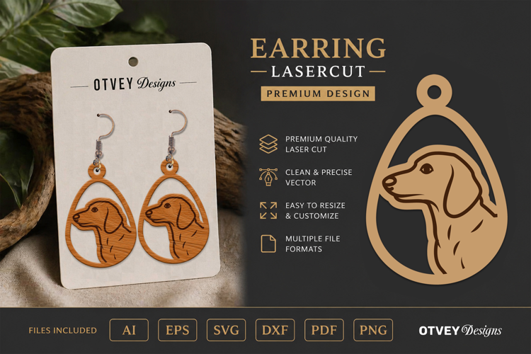Dog Earring Laser Cut SVG| Cute Jewelry Design
