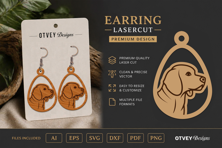 Dog Earring Laser Cut SVG| Cute Jewelry Design