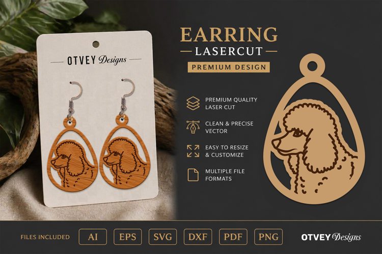 Dog Earring Laser Cut SVG| Cute Jewelry Design
