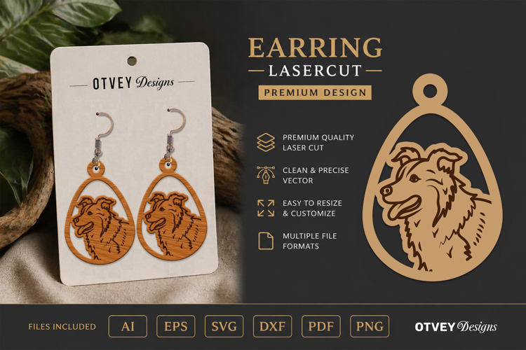 Dog Earring Laser Cut SVG| Cute Jewelry Design