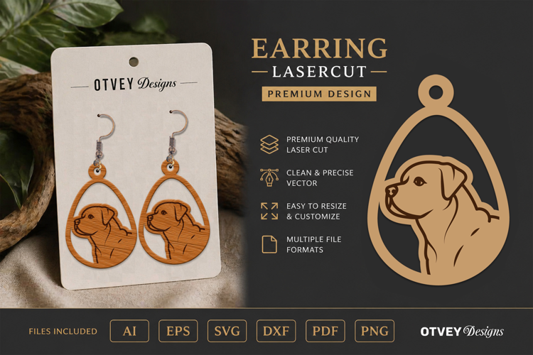 Dog Earring Laser Cut SVG| Cute Jewelry Design