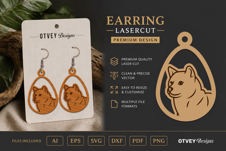 Dog Earring Laser Cut SVG| Cute Jewelry Design