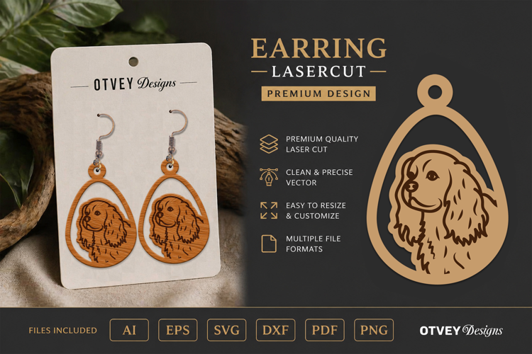 Dog Earring Laser Cut SVG| Cute Jewelry Design