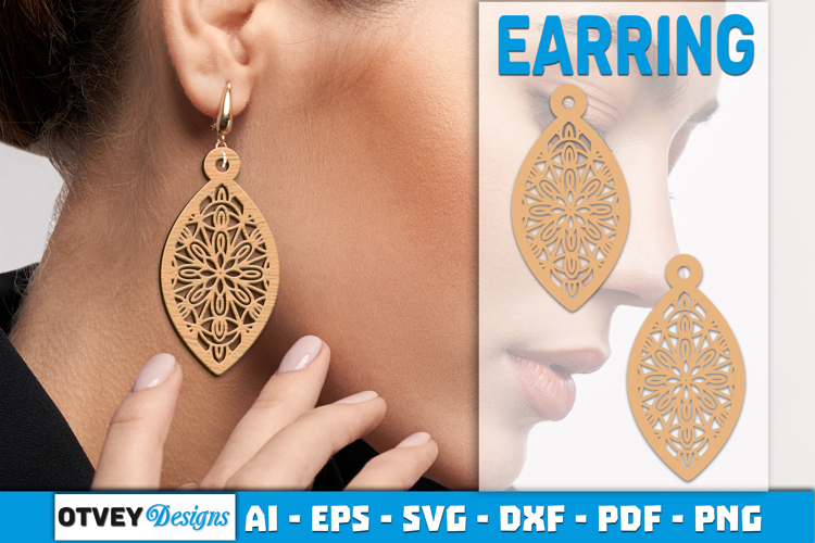 Mandala Earring Lasercut