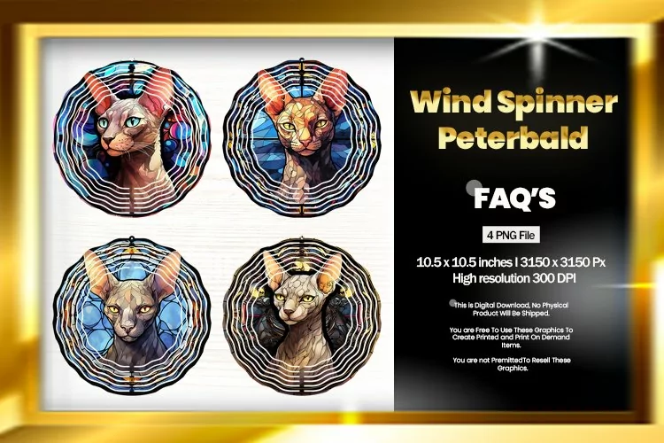 Peterbald Wind Spinner Sublimation - 04 Variation