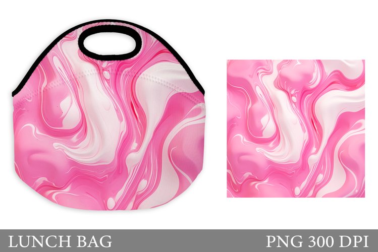 Fluid Ink Lunch Bag Design. Abstract Lunch Bag Sublimation