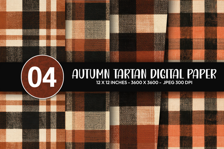 Autumn Tartan Digital Paper